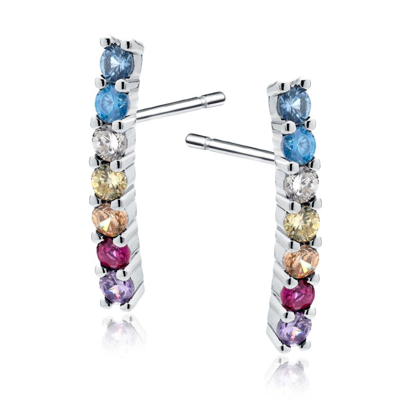 Cercei argint cu pietre multicolore DiAmanti Z1976ER_MU-DIA (Argint 925‰ 1 g.)